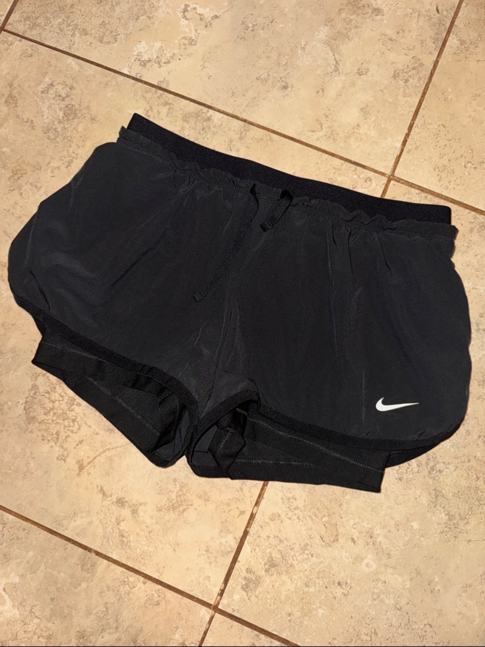Nike Black Women's Athletic Running Shorts with Swoosh